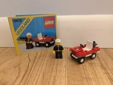 Vintage LEGO Classic Town 6612 Fire Chief's Car COMPLETE + Instructions