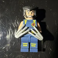LEGO Wolverine Minifigure Blue Suit w/ Claws Plastic Character