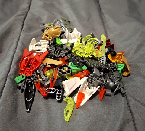LEGO BIONICLE Parts Bulk Lot Mixed Pieces and Masks Multicolor Plastic