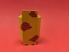Lego #2345 Panel 3x3x6 Pirate Corner Wall Yellow w Red Bricks 6276 6259 1795