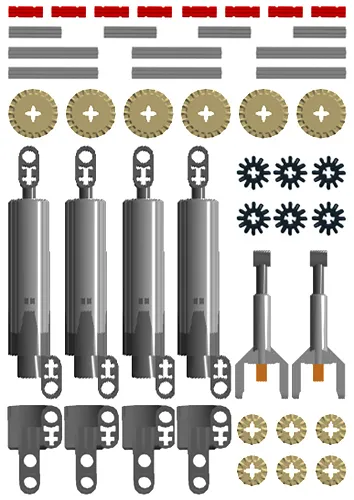 Lego Linear Actuator PRO Kit (technic,cylinder,piston,robot,power,functions,car)