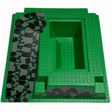 LEGO Vintage 2552px6 Raised Baseplate Black Knight's Castle 10x10” Ramp & Pit