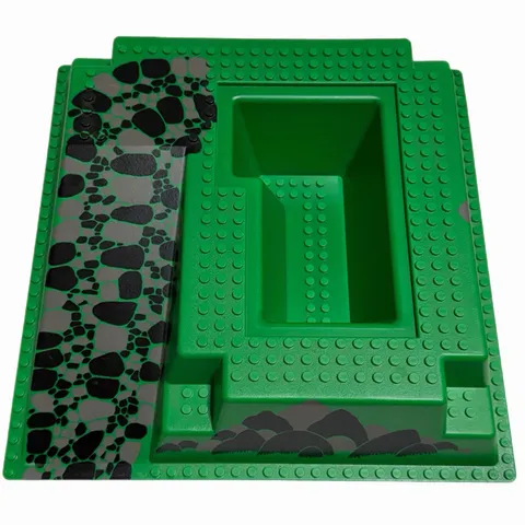 LEGO Vintage 2552px6 Raised Baseplate Black Knight's Castle 10x10” Ramp & Pit