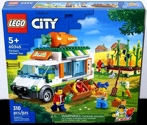 NEW SEALED! LEGO CITY 60345 FARMERS MARKET VAN / FARM / FOOD TRUCK / GARDEN