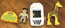 Lego Duplo Zoo Replacement Parts Zoo Sign GIraffe Vehicle Zookeeper Figure