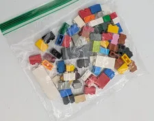 LEGO 1x2 various size/shape bricks (30+ pcs)   various colors Brick lot