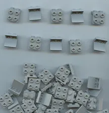 LEGO x 40 Light Bluish Gray Bracket 1 x 2 - 2 x 2 44728