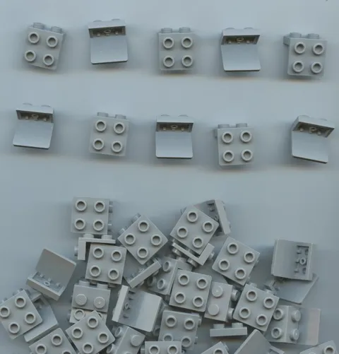LEGO x 40 Light Bluish Gray Bracket 1 x 2 - 2 x 2 44728