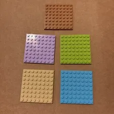 Lot Of 5 LEGO Plates 8x8