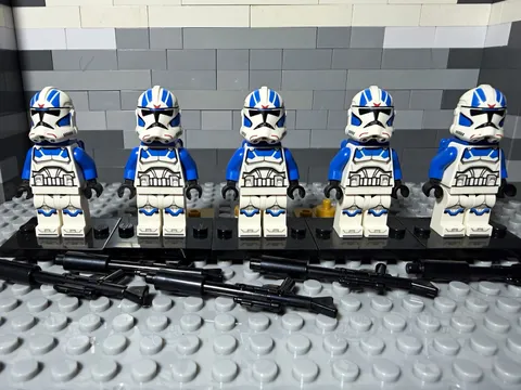 LEGO STAR WARS 501st Jet Clone Trooper 2020 Lot of 5 w/ Long Blasters