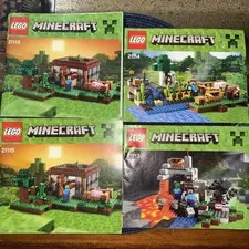 Lot LEGO  Minecraft  World - INSTRUCTIONS ONLY manuals retired (4)