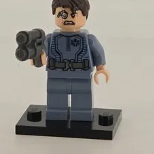 Lego Minifigure Marvel Avenger Baron Von Strucker Monocle Frown Angry Weapon