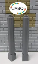 (A14/1/2) LEGO 2x 43888 Pillar Support Pillar 1x1x6 New Dark Grey