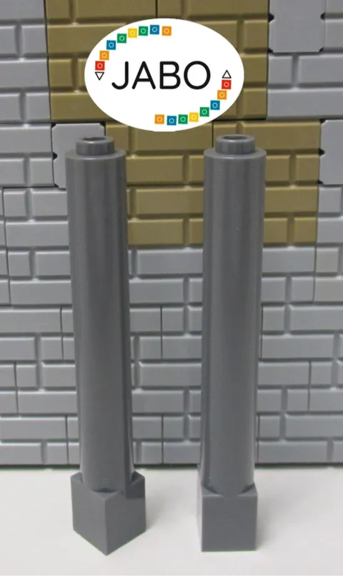 (A14/1/2) LEGO 2x 43888 Pillar Support Pillar 1x1x6 New Dark Grey