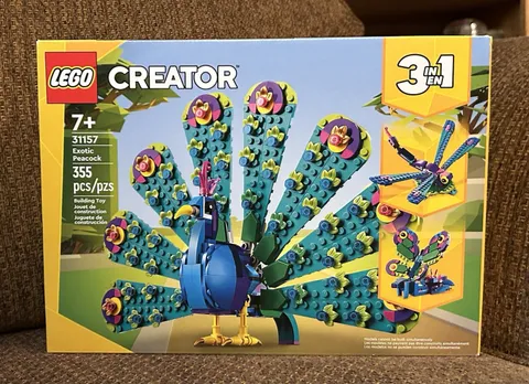 LEGO Creator 3-in-1 Exotic Peacock NEW Factory Sealed and Retired! #31157