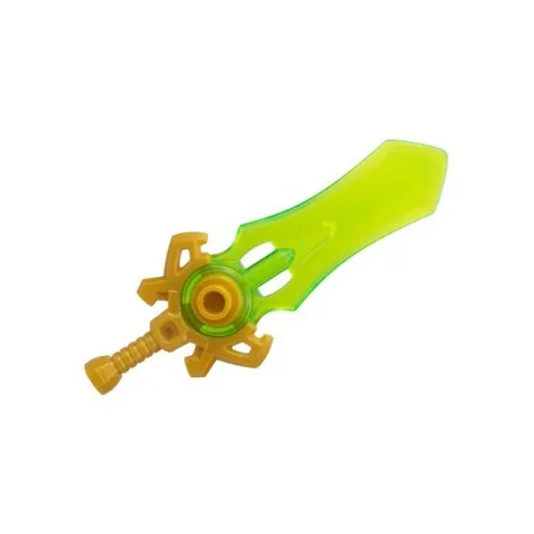LEGO - Minifig, Weapon Sword Large with Molded Trans-Bright Green Blade Pattern
