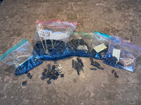 LEGO Huge Dark Stone Gray Flat Tile Parts Lot (1250+ Pieces) 3068 6636 , More!