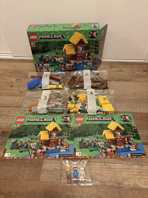 LEGO 21144 Minecraft Farm Cottage Set with Box and Instructions 2018 Steve Alex