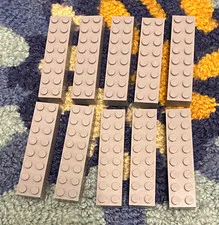 LEGO Gray 2x6 Plastic Brick Lot of 10 Bulk Building Pieces