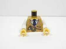 LEGO Gold w/ White Printed Torso Minifig Vest Pocket Watch I12