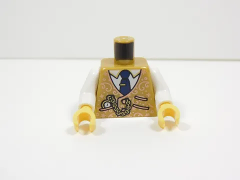 LEGO Gold w/ White Printed Torso Minifig Vest Pocket Watch I12