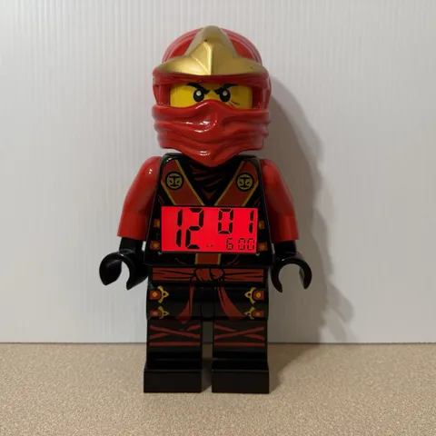 Lego Ninjago Sky Pirate KAI Minifigure Digital Dial Alarm Clock Red Black Works 