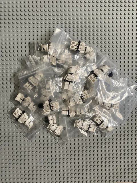 Lego Star Wars Black Head Clone Trooper Phase 1 Minifigure Lot of 24 SW0058 7163