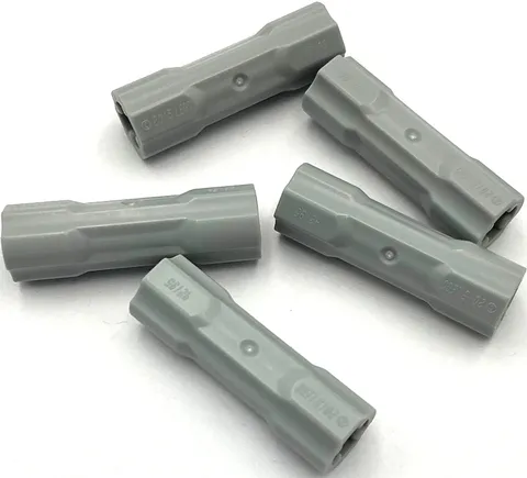 Lego 5 New Light Bluish Gray Technic Axle Connectors 3L Parts