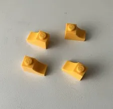 LEGO 4x NEW Brick 1x2 w/ Arch Inverted BRIGHT LIGHT ORANGE #78666