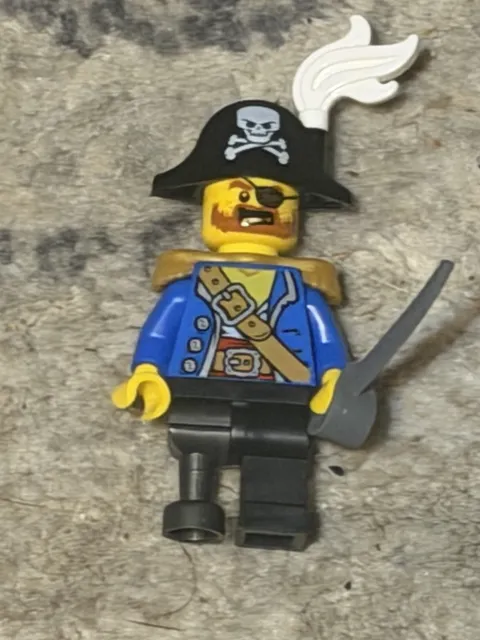 Lego pi185 Pirate Captain - Minifigure - Pirates IV -Bicorne hat & plume & sword