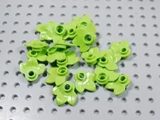 LEGO Lot of 20 Lime Green Plant Plates w/ 3 Leaves Minifig BM