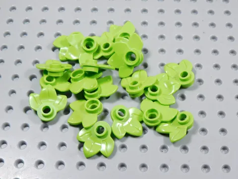 LEGO Lot of 20 Lime Green Plant Plates w/ 3 Leaves Minifig BM