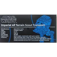 new LEGO 8 x 16 Printed Star Wars Tile - Imperial All Terrain Scout Transport