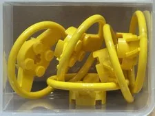 LEGO Parts - Yellow Vehicle, Steering Wheel 2 x 2 Center - No 67811 - QTY 5