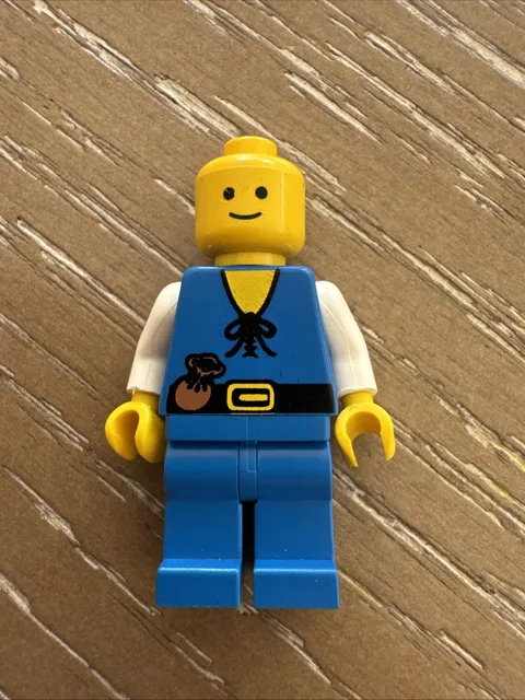 Lego Dark Forestman Peasant Blue Legs Minifigures Vintage Forest Castle 
