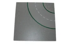 Lego® Street Base Plate Pad 32x32 Curve without Footway GREY