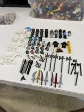 Lego Castle Parts Lot Knights Kingdom Armor Swords Etc