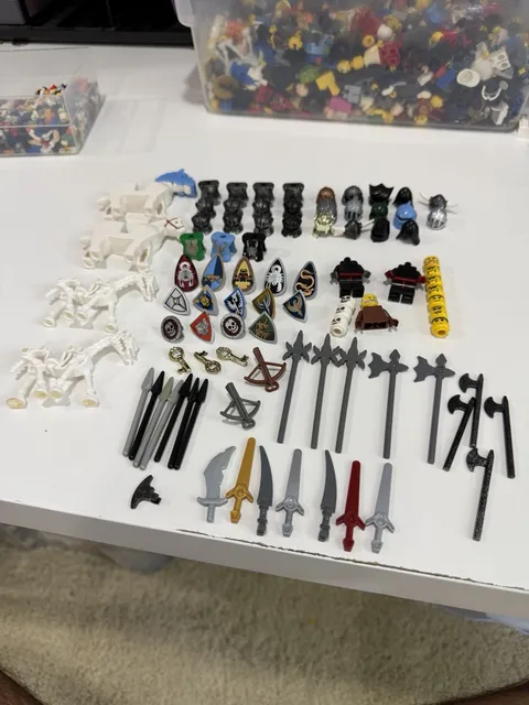Lego Castle Parts Lot Knights Kingdom Armor Swords Etc