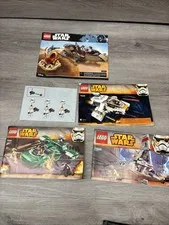 Star Wars Lego Lot Of  5 Instruction Manuals Nice!