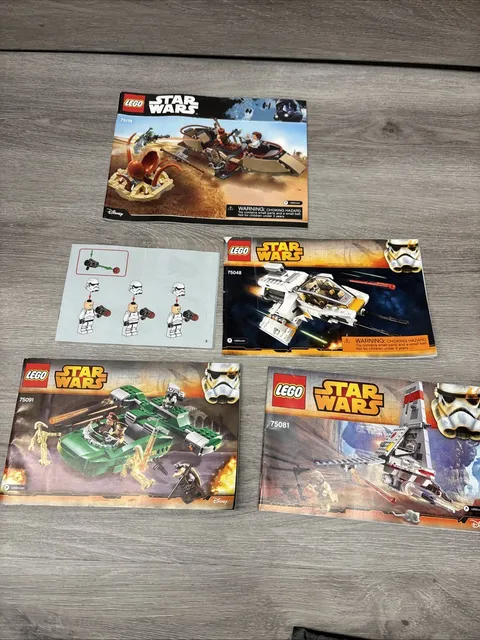 Star Wars Lego Lot Of  5 Instruction Manuals Nice!
