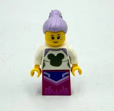 Lego Disney Store Custom Minifigure Lady Woman Mickey Shirt Purple Hair