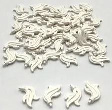 Lego 100 New White Minifigure Plume Feather Triple Compact Flame Water