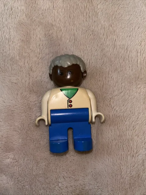 Lego Duplo GRANDFATHER Grandpa 2.5" FIGURE Grey Hair Vintage