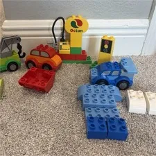 LEGO DUPLO Octan Lot Vehicles Cars Truck Gas Station Pump Sign Printed