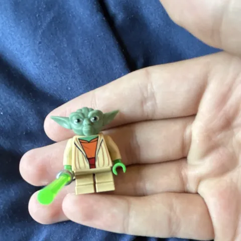 LEGO Star Wars Yoda Minifigure with Green Lightsaber, Plastic Figure