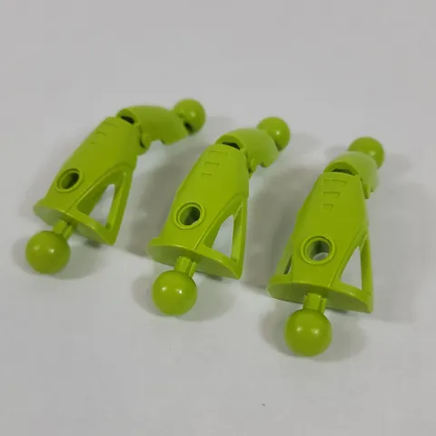 3X LEGO Bionicle LIME Green Toa Nuva Leg Section Part Lot 43557 8567