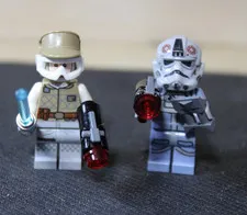 Hoth Luke skywalker Lego Minifigure And Hoth Stormtrooper NO CRACKS!