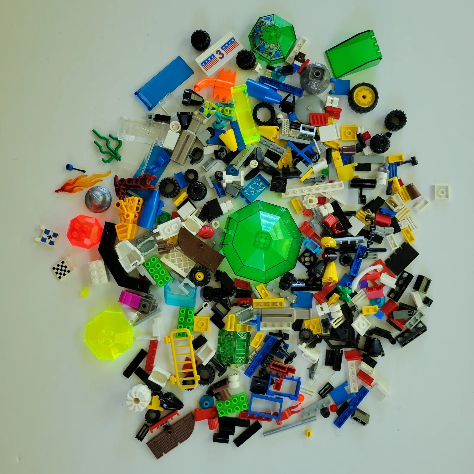 Lego Lot Mixed Assorted Colors Sizes Pieces & Parts Various Themes/Sets 11.6 oz.