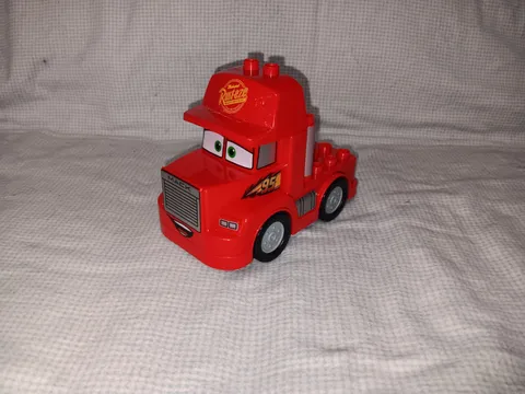 Disney Cars Lego Duplo Lightning McQueen's Mack Semi Truck Vehicle w/ Hat