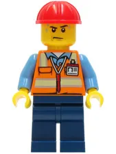 LEGO: Construction Worker Male Safety Vest (cty1281)